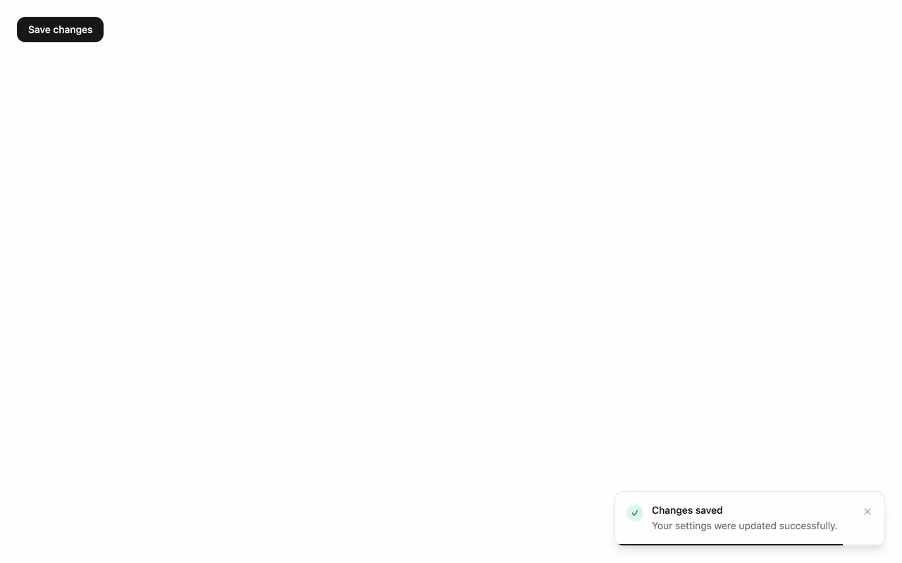 Toast notification 미리보기