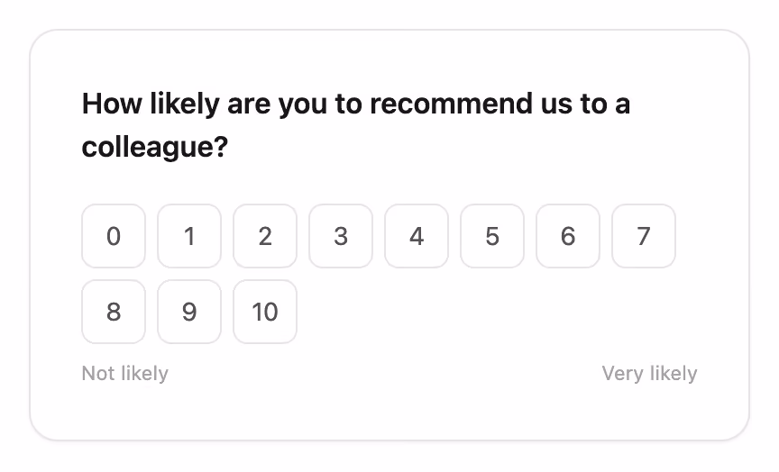Feedback rating widget 미리보기