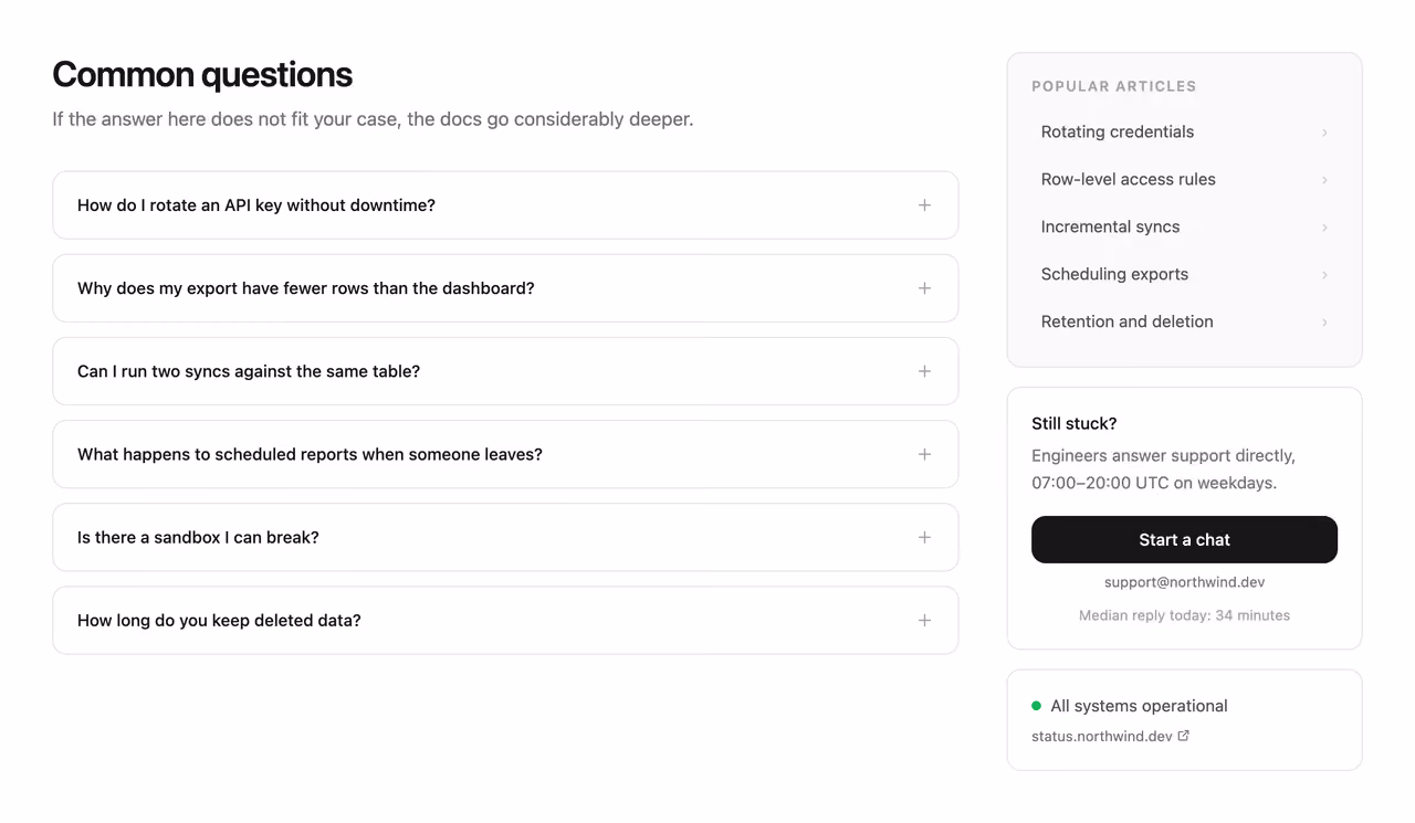 관련 가이드 링크 사이드바 FAQ 미리보기