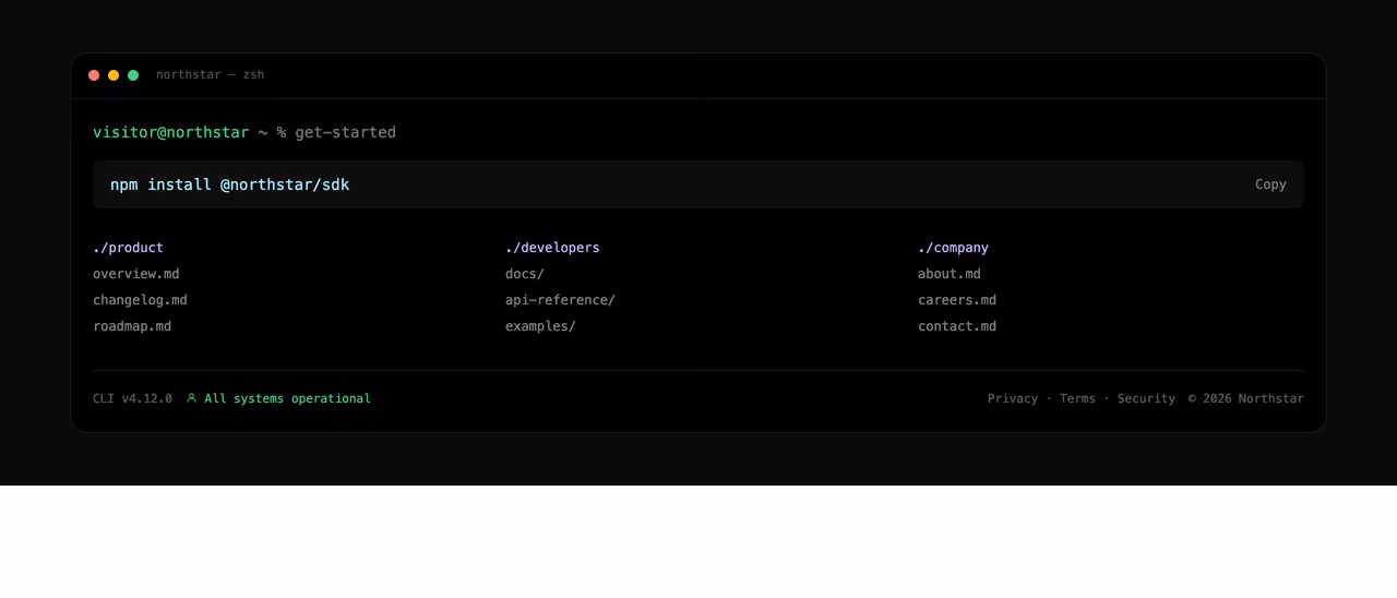 Command-line product footer 미리보기