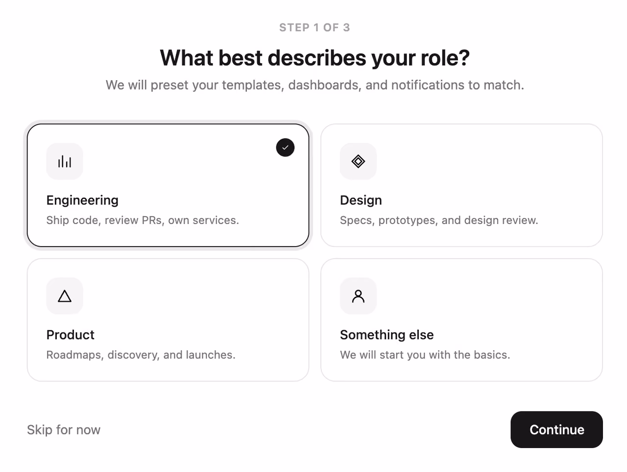 Role picker 카드들 미리보기