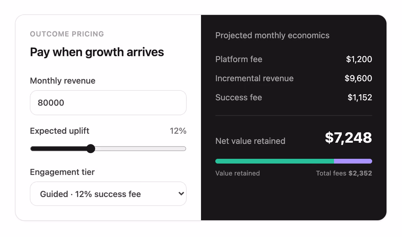 Outcome-based fee simulator 미리보기